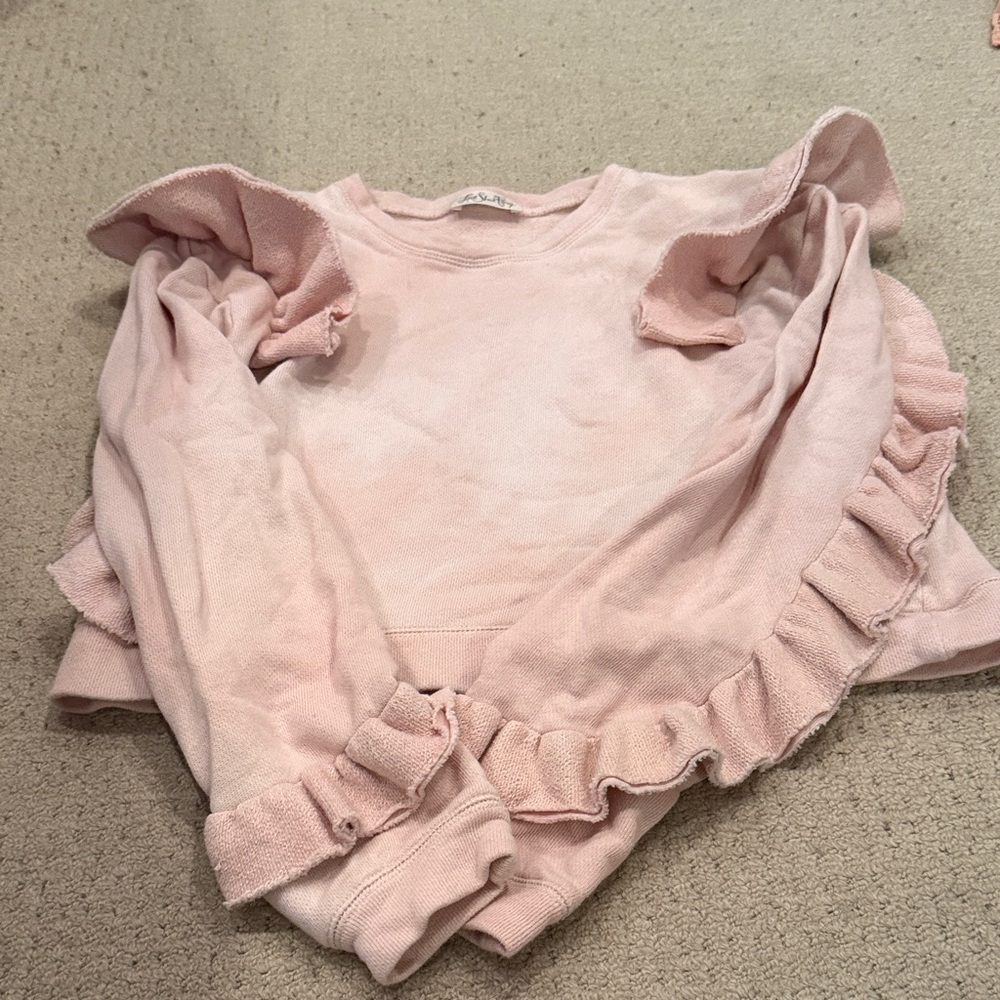 Loveshackfancy Pink Ruffled Top
